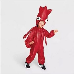 Toddler Red Squid Jumpsuit Halloween Costume Children Costumes 2T-3T Brand New!